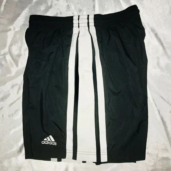 Adidas Vintage NWT Soccer Euro Team Shorts Nylon Black White Small - Picture 8 of 8